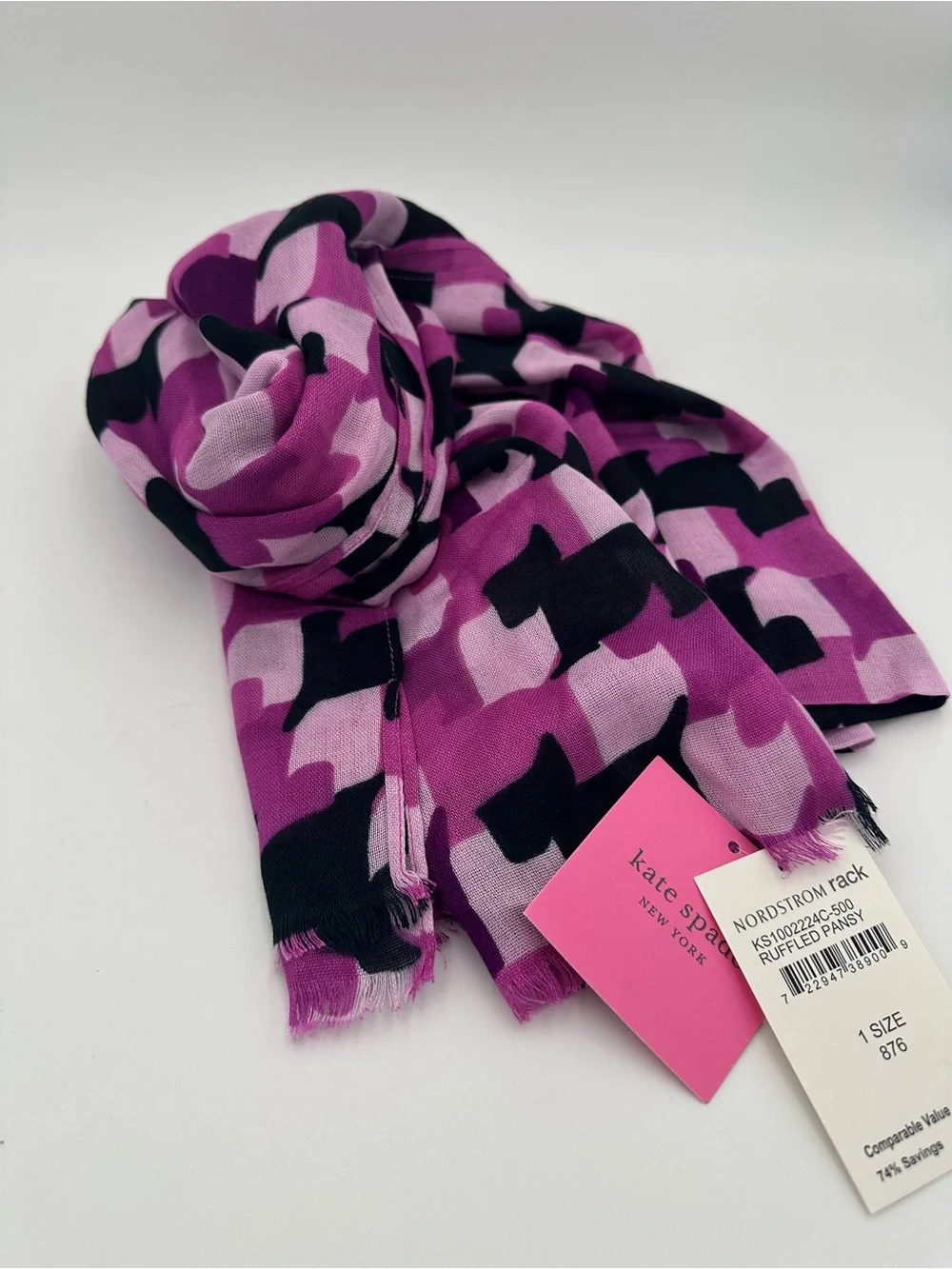 Kate Spade New York~ NWT Ruffled Pansy Scarf